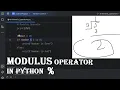 Modulus Operator in Python Modulo Operator