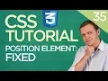 CSS3 Tutorial for Beginners 35 Fixed Positioning Element