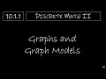 Discrete Math II - 10 1 1 Graphs and Graph Models