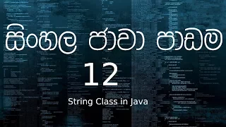 12 - Sinhala Java Tutorial 12