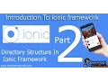 Directory and Project Structure in Ionic Framework Part-2