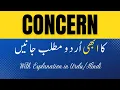 Concern Meaning in Urdu With Explanation Find Urdu