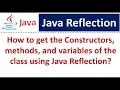 How to get the Constructors methods and variables of the class using Java Reflection