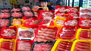 บุฟเฟ่ต์ชาบูหมูสามชั้นจิ้มซีฟู๊ดแกล้มผักสดแซ่บคักครับพี่น้อง ASMR MUKBANG EATING SHOW#โก้อีสานพาแดก 