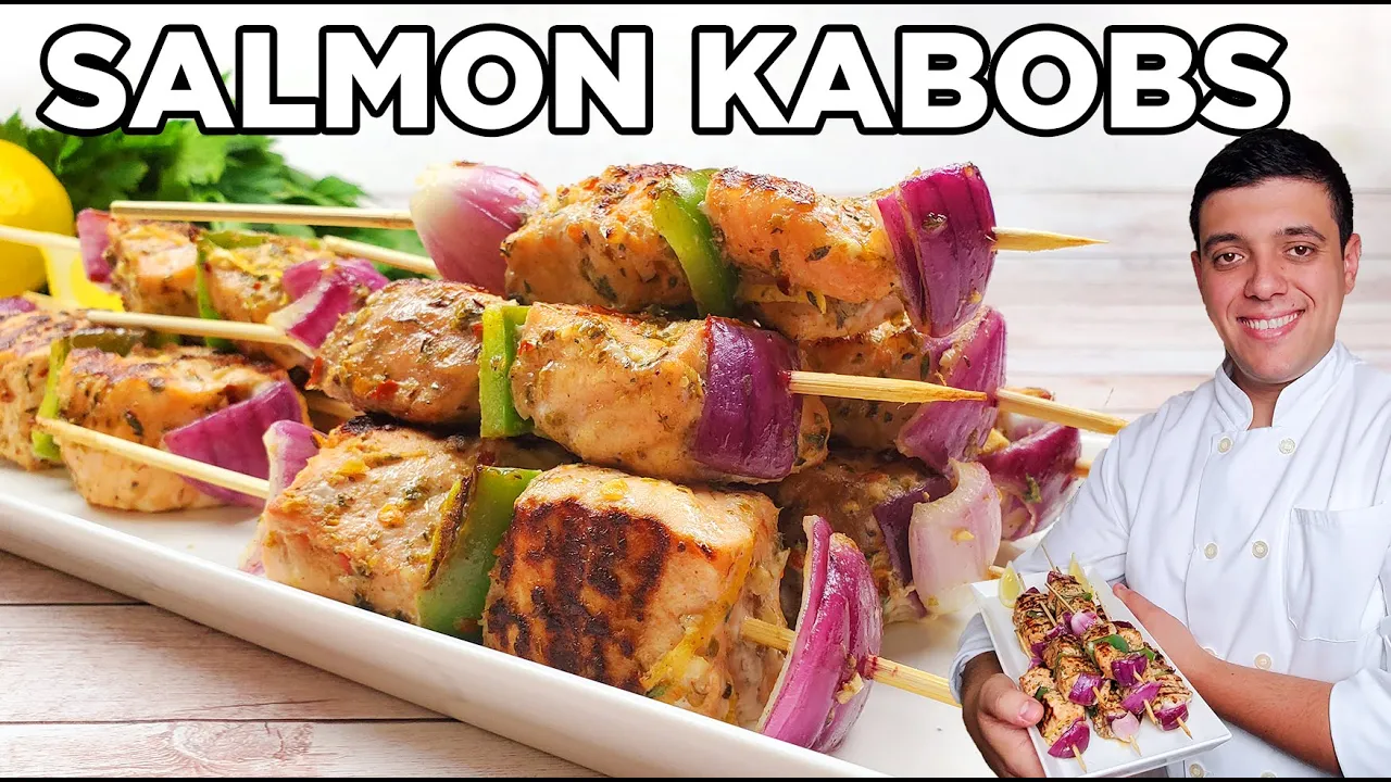 Salmon Kabobs Recipe [ Juicy Salmon Skewers ]