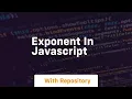 Exponent in javascript