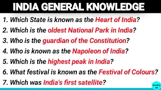 India GK General Knowledge questions and answers India GK 2026 Competitive exams India Quiz