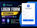 React Login Form Tutorial Build Responsive Login Page with Bootstrap CSS Beginner Guide