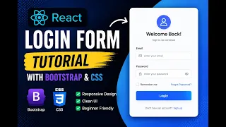 React Login Form Tutorial Build Responsive Login Page with Bootstrap CSS Beginner Guide