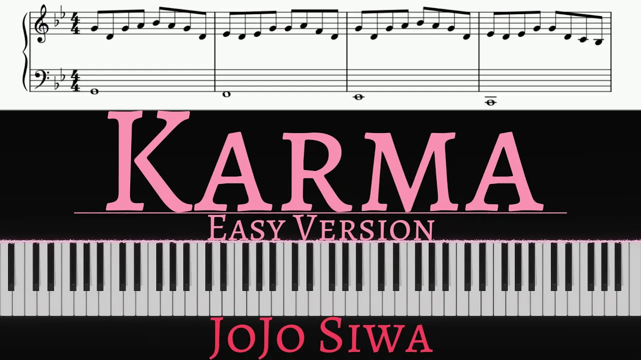 JoJo Siwa - Karma | EASY piano cover by Pianotato