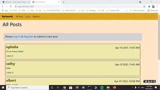 CS50W Web Programming with Python and JavaScript Project 4 Network