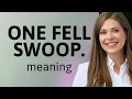 Understanding One Fell Swoop in English