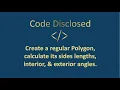 Regular Polygon Explained Using MATLAB