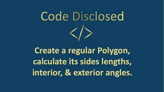 Regular Polygon Explained Using MATLAB