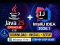SW-02 Oracle JDK 25 LTS IntelliJ IDEA 2026 1 Download Install Setup on Windows 2026
