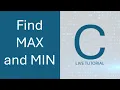 Find MAX and MIN value in Linked List - C Tutorial