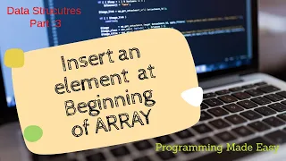 Insert an element at beginning of array in c Data Structures
