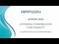 Appeon 2016 Extending PB Functionality Tutorial