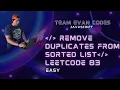 Remove Duplicates From Sorted List LeetCode 83 JavaScript O N solution GitHub repo below