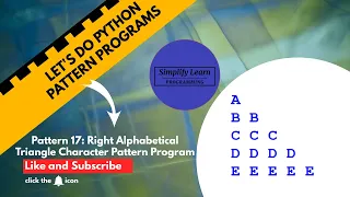 How To Create Right Alphabetical Triangle Character Pattern Program Python Program