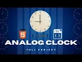 Build a Working Analog Clock with Html CSS JavaScript Beginner Project