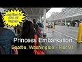 Boarding A Princess Cruise From Seattle s Cruise Port Pier 91