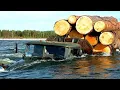 MOST CRAZY FASTEST LOGGING TRUCK CARS RUSSIAN DRIVERS FAILS OFF ROAD EXTREME RIVER CROSSING