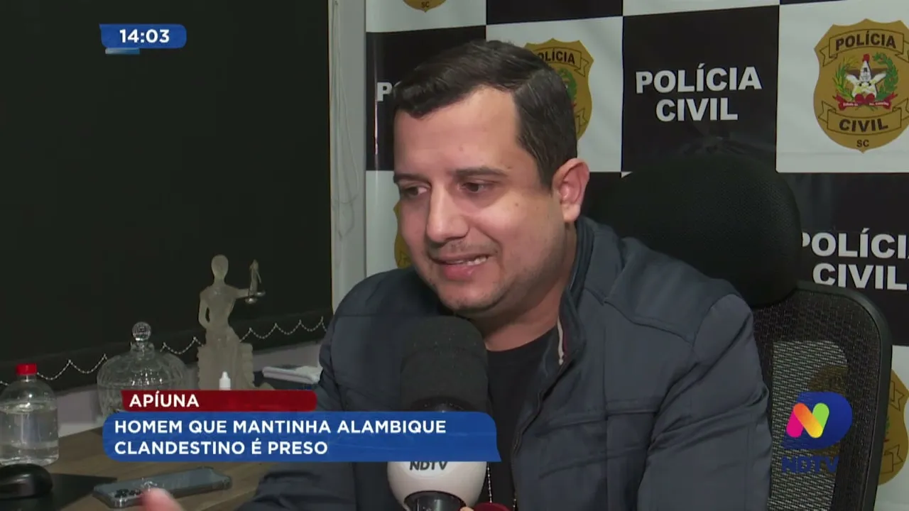 Apiúna: homem que mantinha alambique clandestino é preso