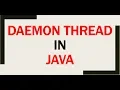 Daemon Thread In Java