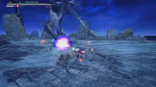 Lucent Nargacuga getting dunked by Hellfire Cloak probly Magnamalo Snipe MHRise Sunbreak