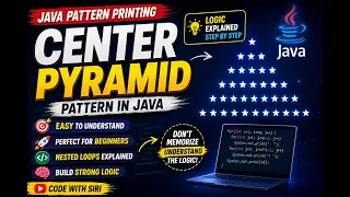 Java Center Pyramid Pattern Pattern Printing Logic Explained Step by Step Nested Loops in Java