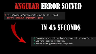 Unknown Argument -Prod Angular Error Solved Tutorial 4You Latest 2023