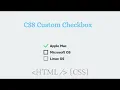 CSS Custom Checkbox List Design Html CSS