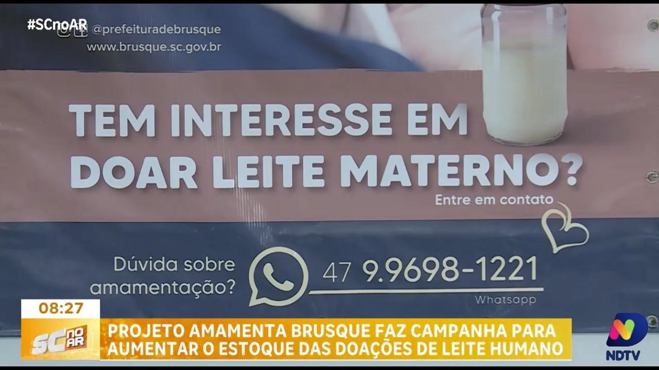 Projeto Amamenta Brusque lança campanha para aumentar estoque de doações de leite humano