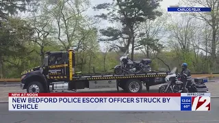 New Bedford Police Escort Office struck by vehicle