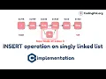 INSERT operation on Singly Linked List Algorithm Pseudocode and C implementation CodingPal org