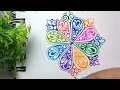 Lagu Learn mandala with easy and simple steps Easy mandala for beginners #huezcolor#love#simple#easy