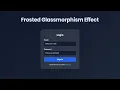 glassmorphism login form using html and css