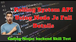 Backend Test Polling System API using node js Coding Ninjas