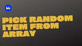 How to Pick a Random Element from an Array in Javascript