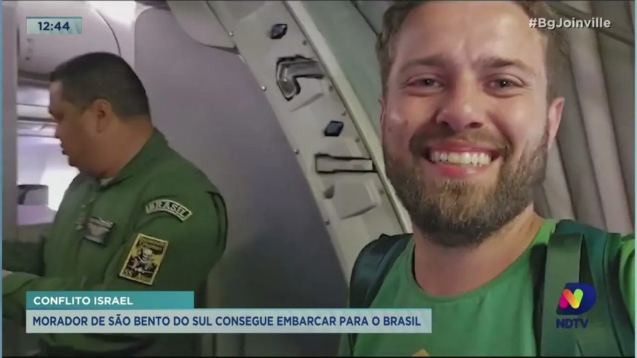 Conflito Israel! Morador de São Bento do Sul consegue embarcar para o Brasil