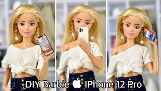 Download DIY Barbie Doll Apple IPhone 12 Pro! How to Make Realistic Mini IPhone + Free Printable! MP3