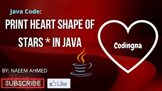 Print Heart Shape Using Stars in Java programming tutorial