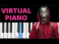 Bella Ciao Money Heist Virtual Piano Easy Sheet