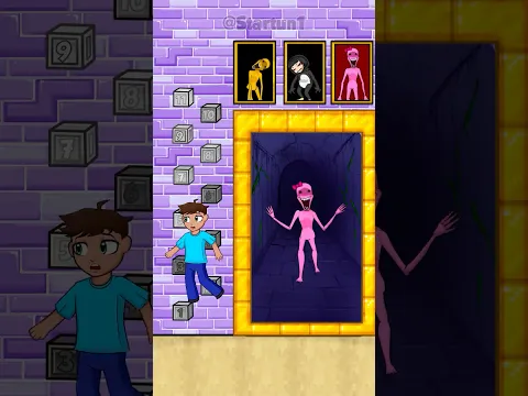Puzzle Tower Climb Challenge - Can Steve beat Verity? Minecraft Animation #shorts