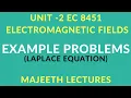 EC8451 ELECTROMAGNETIC FIELDS EXAMPLE PROBLEMS LAPALCE EQUATION