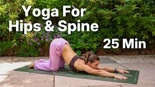 25 Min Yoga For Hips & Spine | All Levels Yoga Flow to Reset