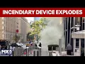 Incendiary device explodes outside NYC federal building