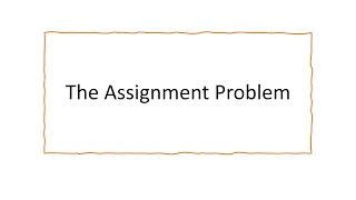 Assignment problem