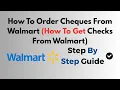 How To Order Cheques From Walmart How To Get Checks From Walmart